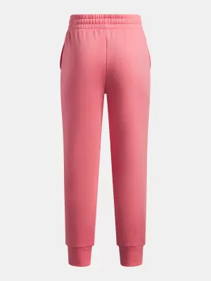 Pantaloni de trening pentru fete UNDER ARMOUR UA RIVAL FLEECE JOGGERS 1379525-600 ROZ
