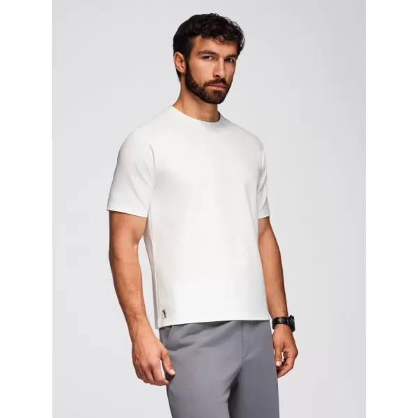  Tricou pentru bărbați OMBRE OM-TSCT-0240 APROAPE ALB 