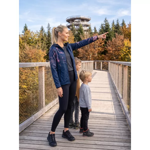  Jachetă softshell premium pentru femei ALTISPORT VOJ/ALW064JACK01 ALBASTRU ROZ 