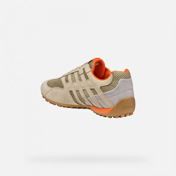  Adidași pentru bărbați GEOX SNAKE ORIGINAL G002963 BEJ 