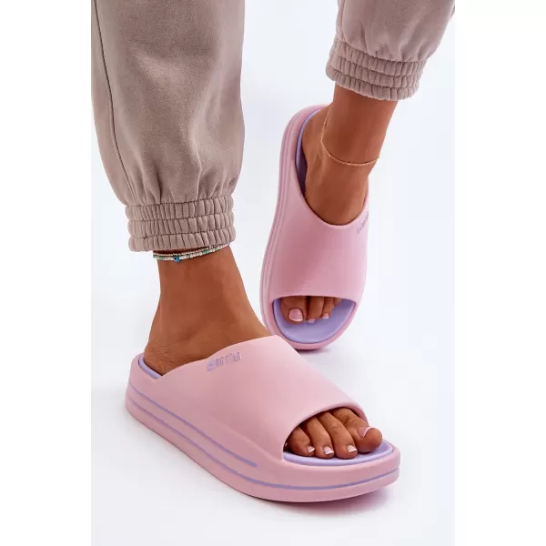 Papuci dama BIG STAR NN274A035 ROZ Pantofi Big Star 