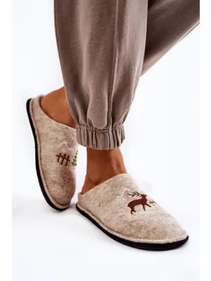 Papuci dama BIG STAR KK276016 BEJ Pantofi Big Star