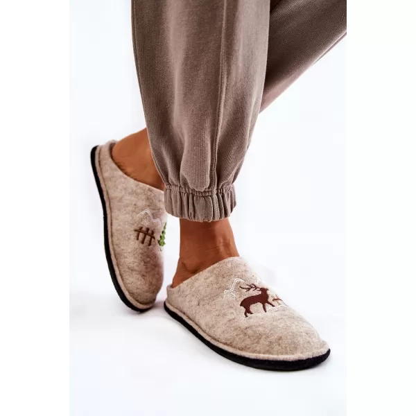  Papuci dama BIG STAR KK276016 BEJ Pantofi Big Star 