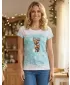 Tricou de Crăciun premium pentru femei ALTISPORT VOJ/ALWVN3TR06 ALBASTRU