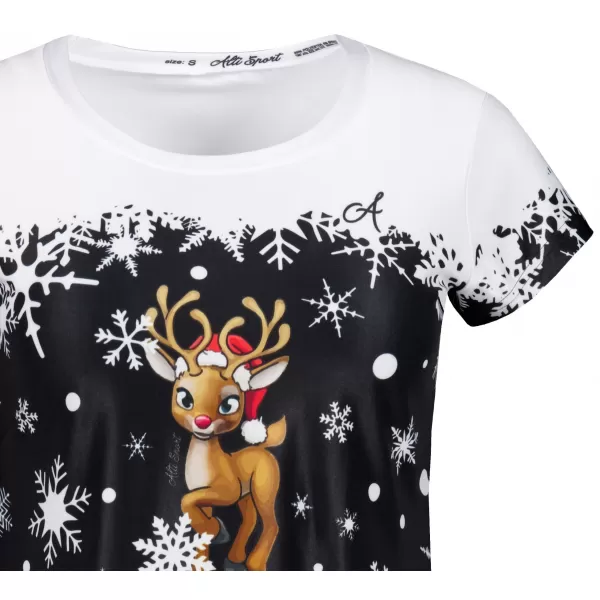  Tricou de Crăciun premium pentru femei ALTISPORT VOJ/ALWVN3TR06 ALB 