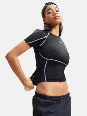 Tricou pentru femei UNDER ARMOUR HEATGEAR ELITE SS 6015368-008 NEGRU