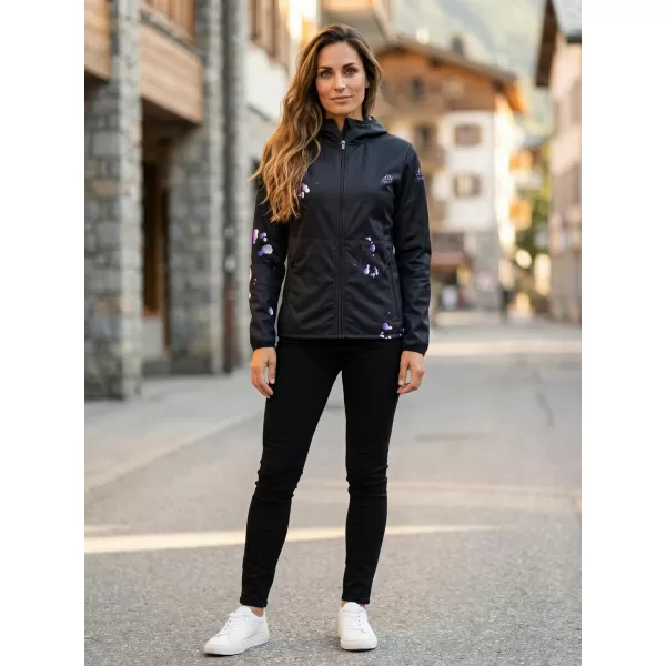  Jachetă softshell premium pentru femei ALTISPORT VOJ/ALW077JACK01 NEGRU/VIOLET 
