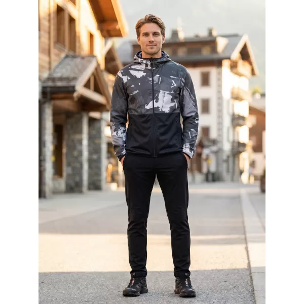  Jachetă softshell premium pentru bărbați ALTISPORT VOJ/ALM125JACK01 MASCA/NEGRU 