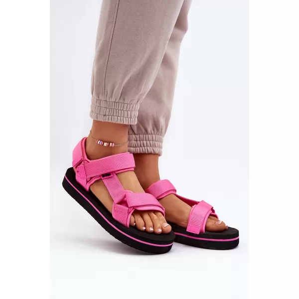  Sandale de dama LEE COOPER LCW-23-34-2613 NEGRU/FUCSIA 
