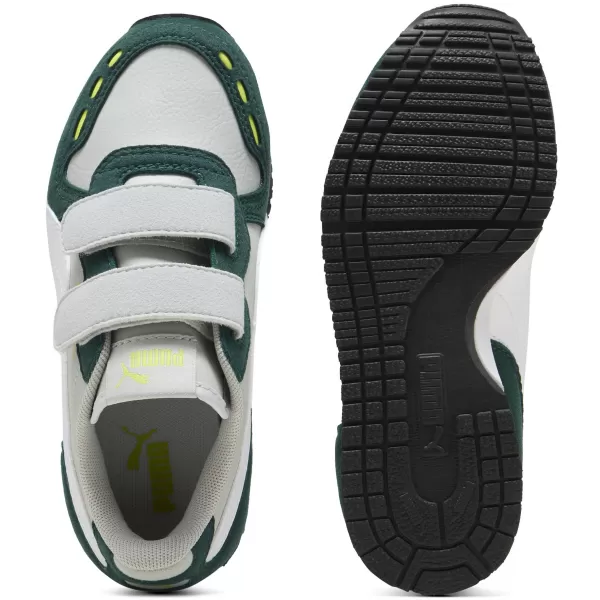  Pantofi pentru copii PUMA CABANA RACER SL 20 V PS 383730-19 GRI DESCHIS/ALB/MIRT ÎNCHIS 