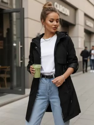 Palton de damă DSTREET TY5554 NEGRU