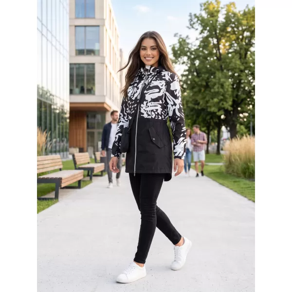 Geaca de dama KIXMI ZIANA NEGRU/ALB 