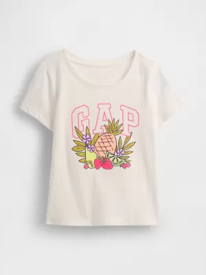 Tricou pentru copii GAP LOGO TEE 770013-00 NOU ALB