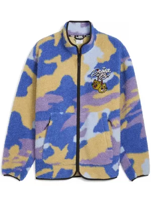 Jachetă pentru bărbați PUMA DYLAN POLAR FLEECE JACKET 632826-01 PÂNZĂ/AOP