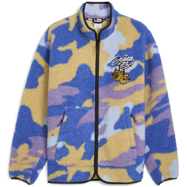  Jachetă pentru bărbați PUMA DYLAN POLAR FLEECE JACKET 632826-01 PÂNZĂ/AOP 