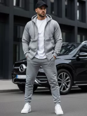 Hanorac pentru bărbați DSTREET BX2412 GRI DESCHIS
