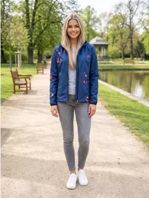 Jachetă softshell premium pentru femei ALTISPORT VOJ/ALW077JACK01 BLEUMARIN/PORTOCALIU