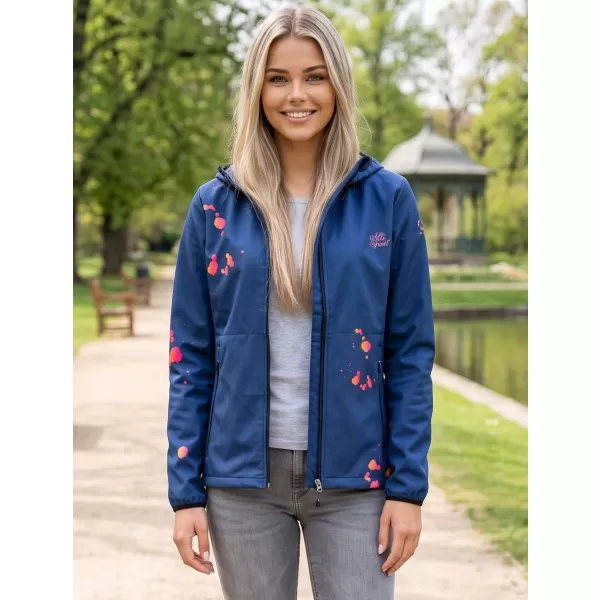  Jachetă softshell premium pentru femei ALTISPORT VOJ/ALW077JACK01 BLEUMARIN/PORTOCALIU 