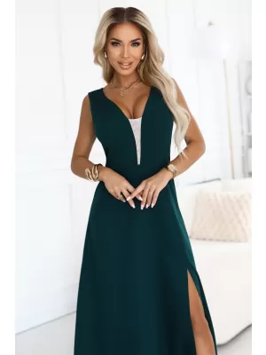 Rochie NUMOCO 648-1 VERDE STICLA