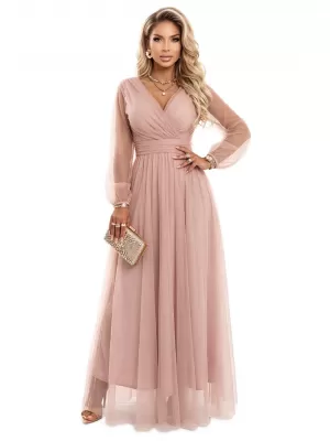 Rochie NUMOCO 664-1 ROZ PUDRA
