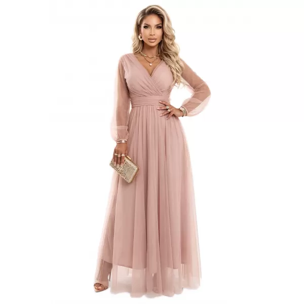  Rochie NUMOCO 664-1 ROZ PUDRA 