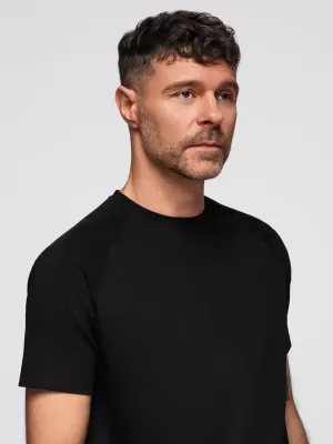 Tricou pentru bărbați OMBRE OM-TSCT-0240 NEGRU