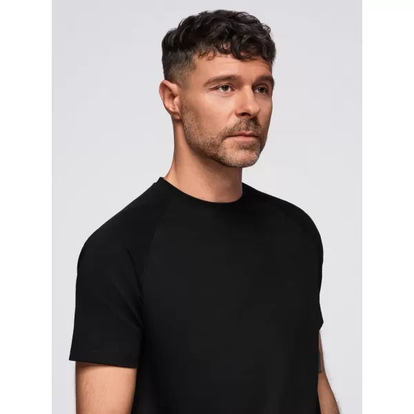  Tricou pentru bărbați OMBRE OM-TSCT-0240 NEGRU 