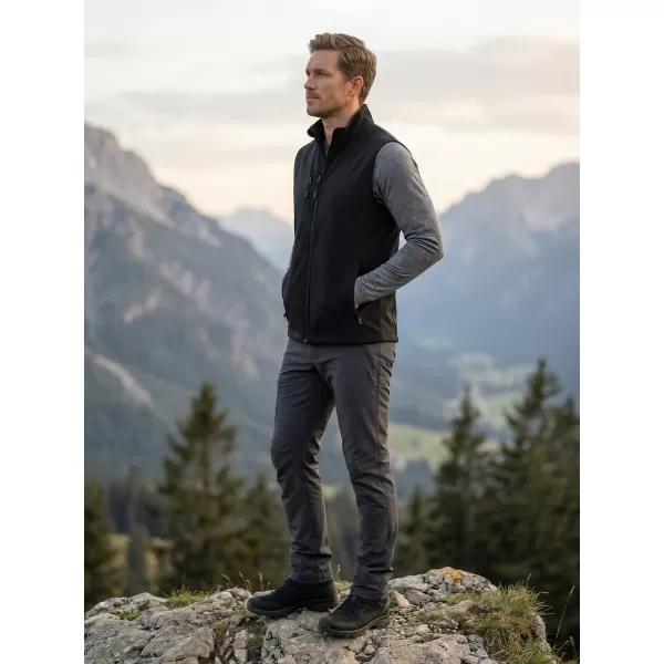  Vestă softshell pentru bărbați ALTISPORT NoPrint NP/ALM865 NEGRU 