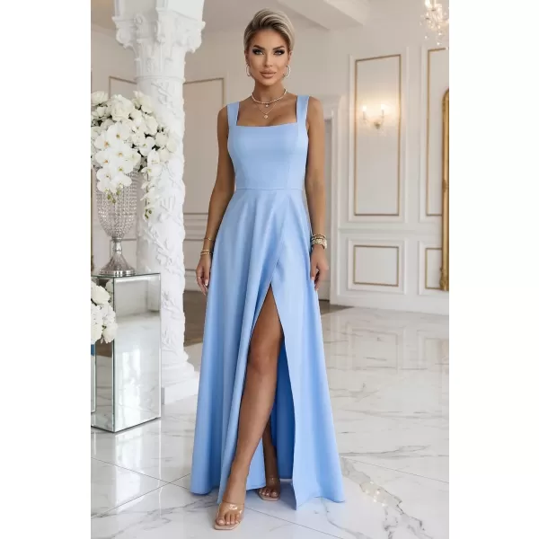  Rochie NUMOCO 633-4 ALBASTRU DESCHIS 