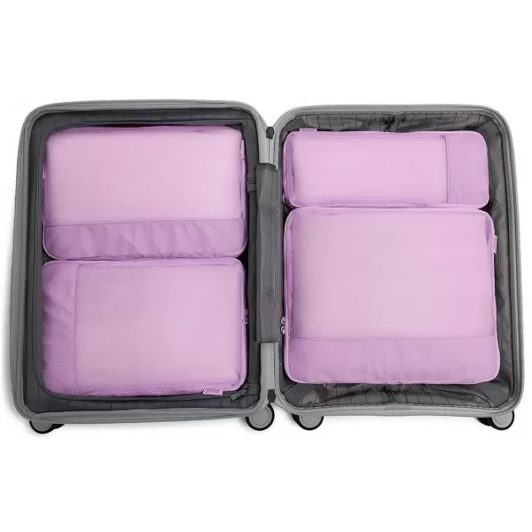  Valiză HEYS Ecotex Compression Packing Cube 4 Pc Set FLOARE DE LILIAC 