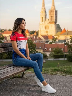 Tricou premium pentru femei ALTISPORT VOJ/ALW036HR/TR01 CROAŢIA