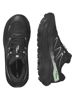 Pantofi pentru bărbați SALOMON ULTRA FLOW 2 GTX L47981400 NEGRU/NEGRU/VERDE PATINAT