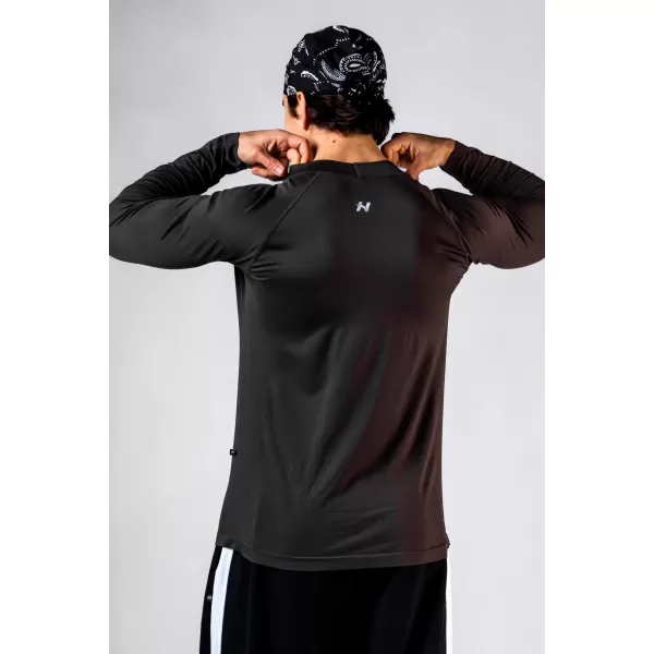  Tricou fără cusături cu mâneci lungi POWER 901 BLACK Nebbia 