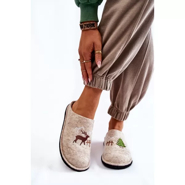  Papuci dama BIG STAR KK276016 BEJ Pantofi Big Star 