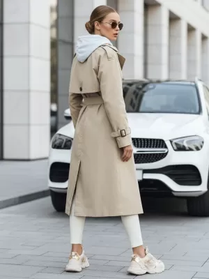 Palton de damă DSTREET TY5353 BEJ