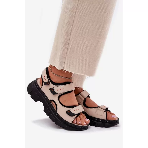  Sandale de dama ARTIKER 56C0471 BEJ/NEGRU 