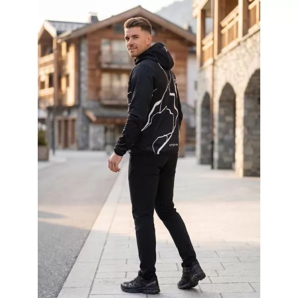  Jachetă softshell premium pentru bărbați ALTISPORT VOJ/ALM073JACK01 NEGRU 
