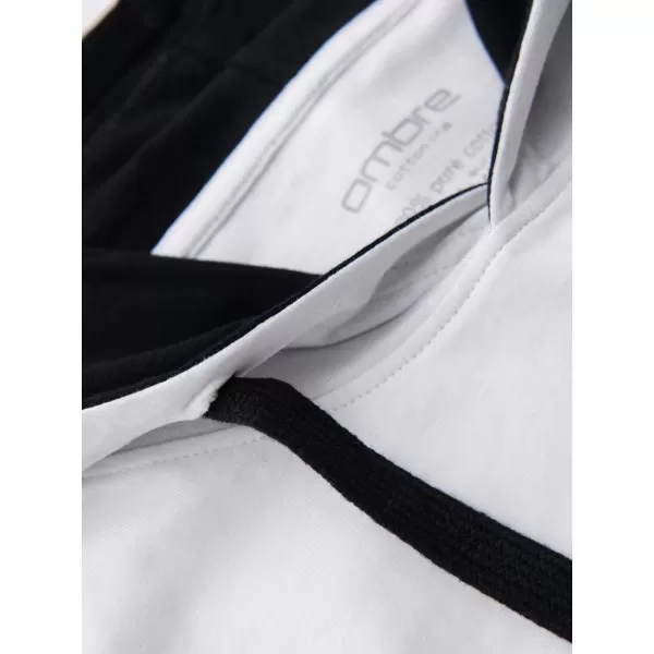  Tricou pentru bărbați OMBRE OM-TSCT-0256 ALB 