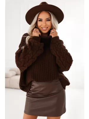 Rochie NUMOCO 650-1 CIOCOLATĂ