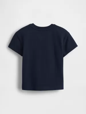 Tricou pentru copii GAP ORIGINAL LOGO TEE 779644-00 TAPISERIE BLEUMARIN
