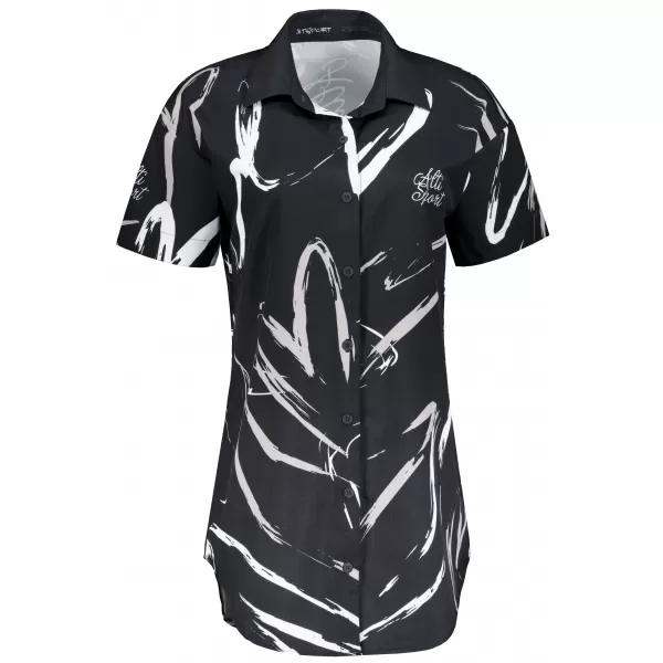  Cămașă premium pentru femei ALTISPORT VOJ/ALW049KOS01 ALB-NEGRU 
