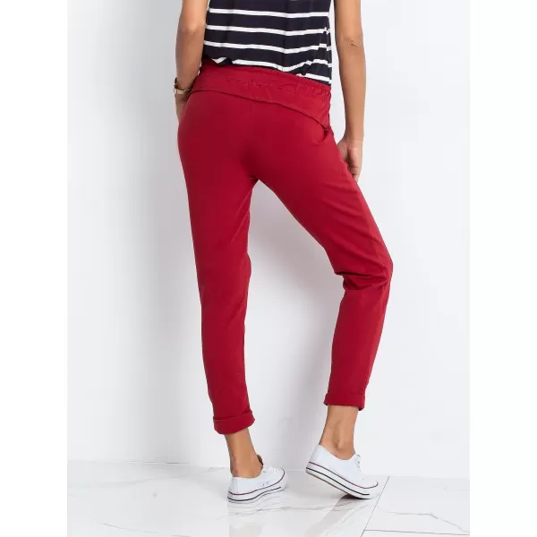  Pantaloni de trening pentru femei BASIC FEEL GOOD RV-DR-3589.06X BURGUNDIA 
