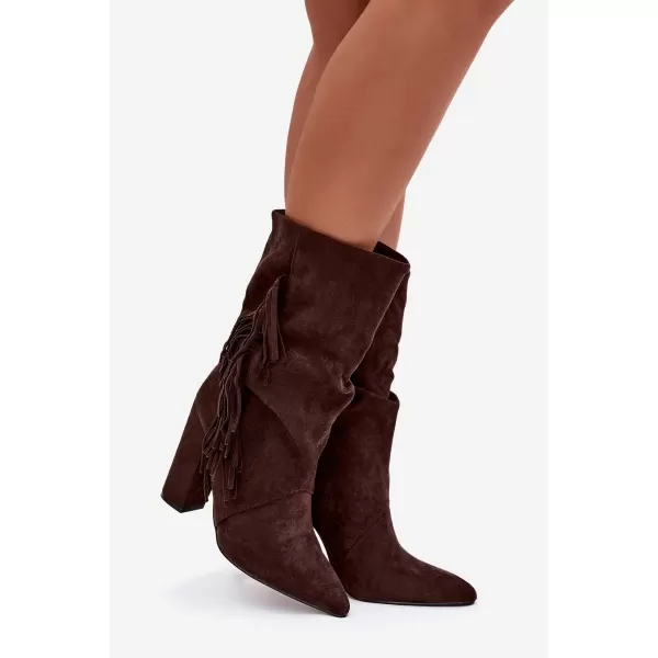  Pantofi de dama cu toc BOTO DARLINA 40515 MARO 