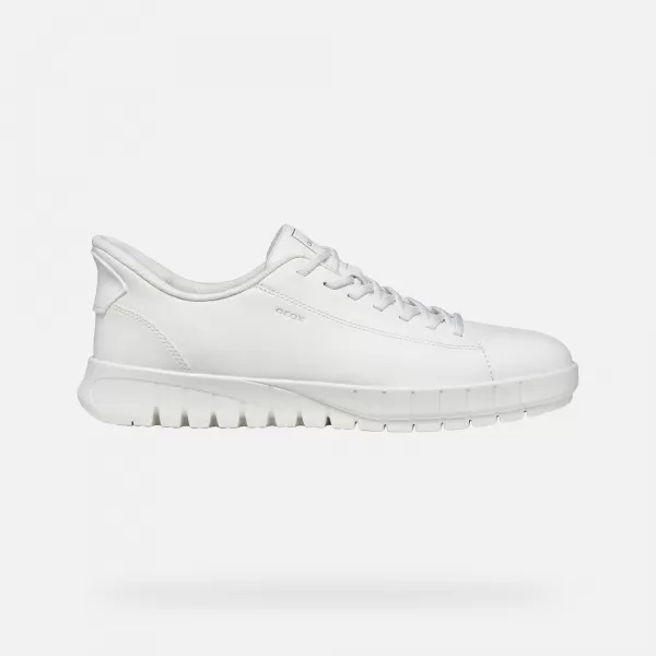  Adidași pentru bărbați GEOX FLEXTRIDE PLUS FAST IN G014650 ALB 