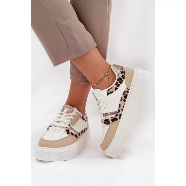  Adidași de damă BIG STAR SS274357 ALB/BEJ Pantofi Big Star 