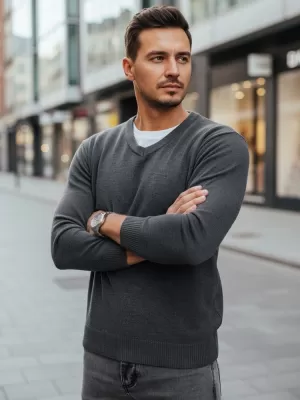 Pulover pentru bărbați DSTREET WX2316 GRI DESCHIS