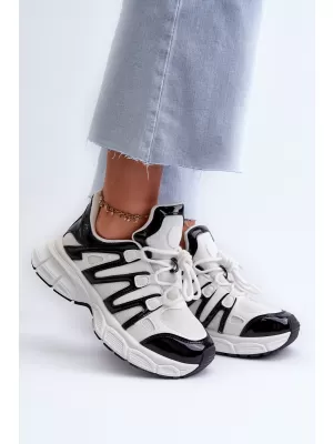 Adidași de damă BOTO ELLERAI 31565 ALB/NEGRU