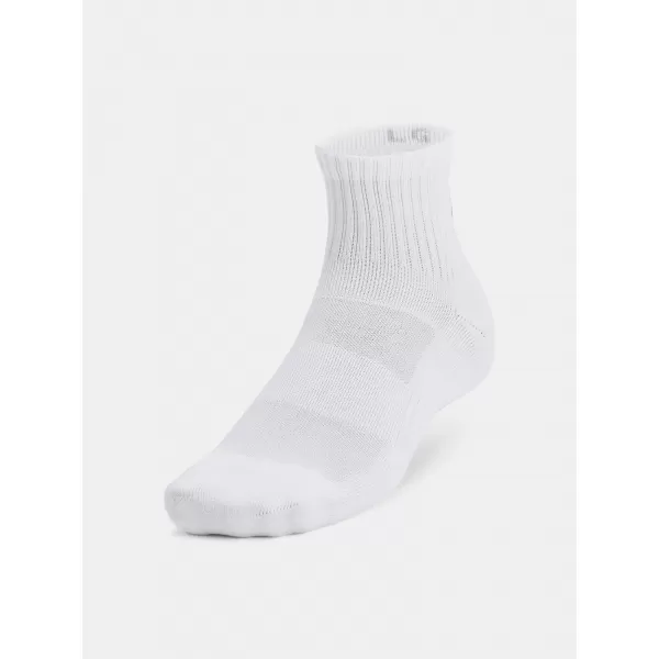  Șosete UNDER ARMOUR UNISEX UA TC QTR (3 PÁRY) 1386372-100 ALB 