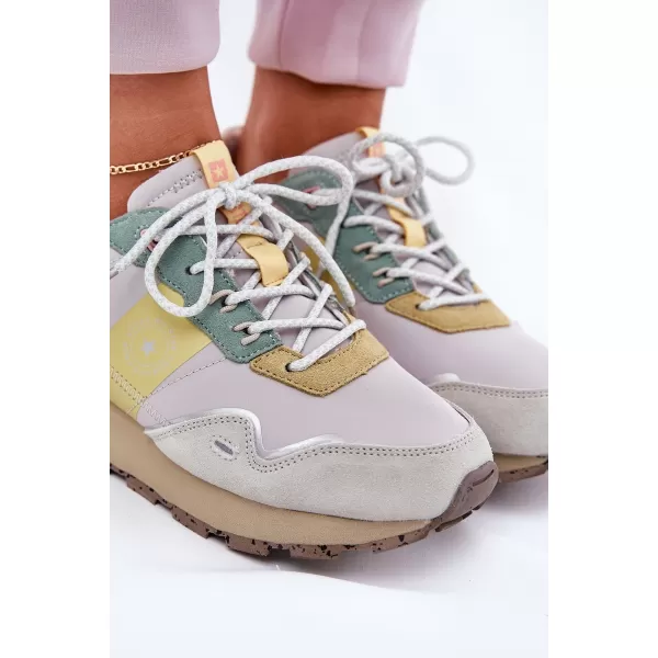  Pantofi dama BIG STAR RR274244 GALBEN/GRI Pantofi Big Star 