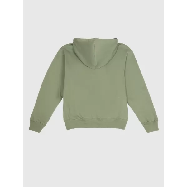  Hanorac de dama GAP LOGO PULLOVER HOODIE 800434-09 VERDE MESCULEN 